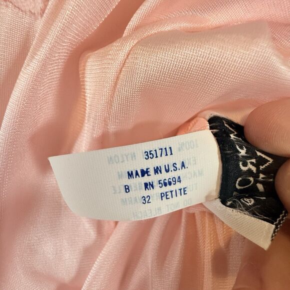 VTG Movie Star Nightie Lingerie Set Nylon Lace Pink Sissy 1970s SIZE SMALL USA - Picture 8 of 16